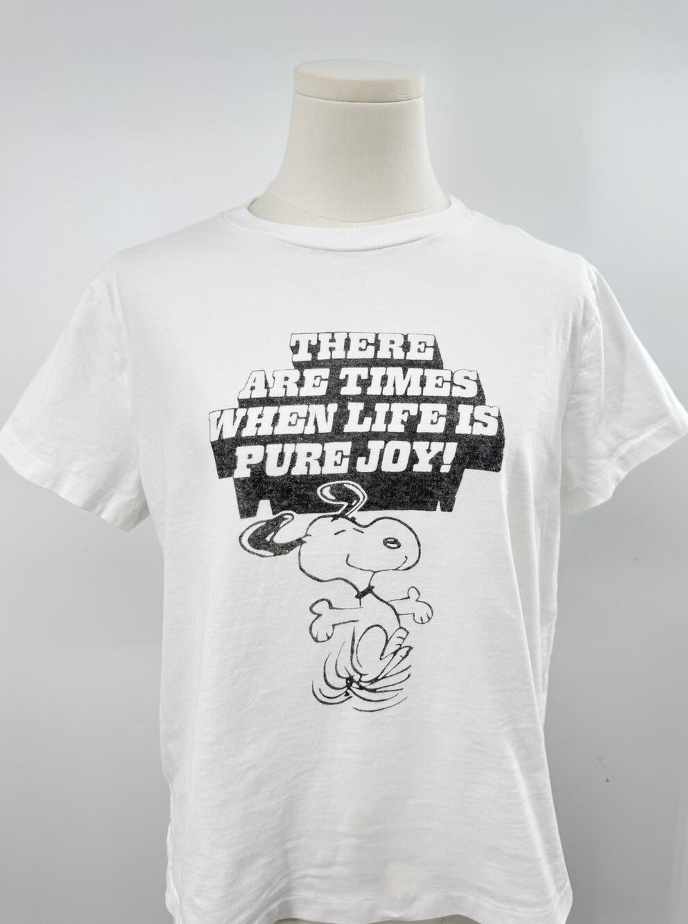 RE/DONE Vintage Graphic Tee Snoopy Peanuts T-shirt Hanes White Top M